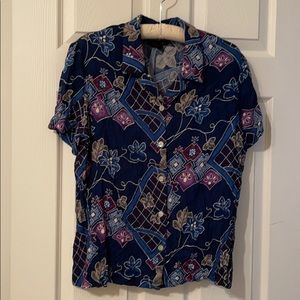 Requirements Navy Tibetan Travels Size XL Blouse